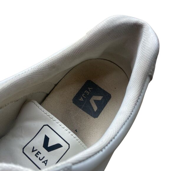 Veja Women’s Sneakers Size 8 Esplar Logo Leather White Low Top Lace Tan Suede - Picture 10 of 13